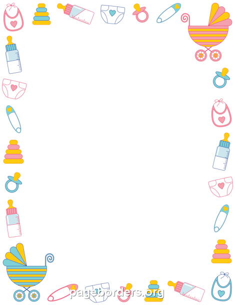 Free baby shower clipart borders 