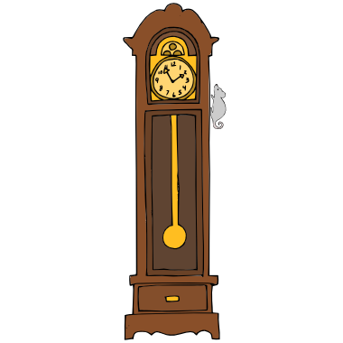 Grandfather clock clip art 