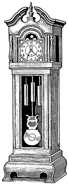 Clipart grandfather clock 