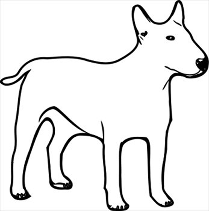 Dog clipart free black and white 