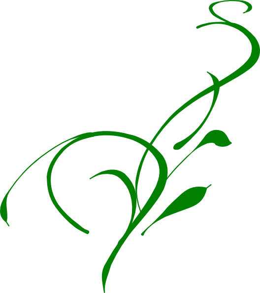 Green Ornate Swirl Vine Clip Art at Clker 
