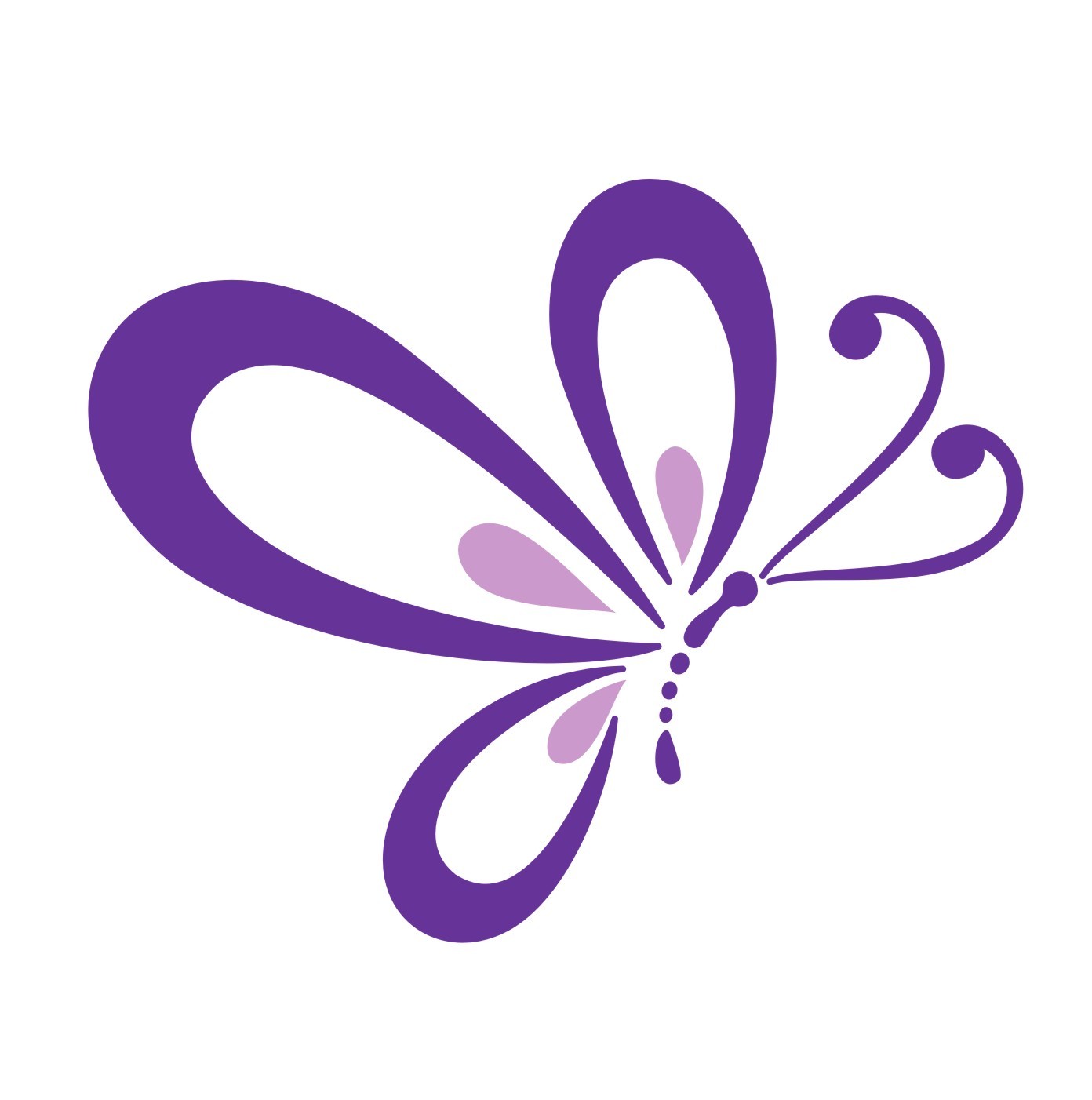 Cute purple butterfly clipart 