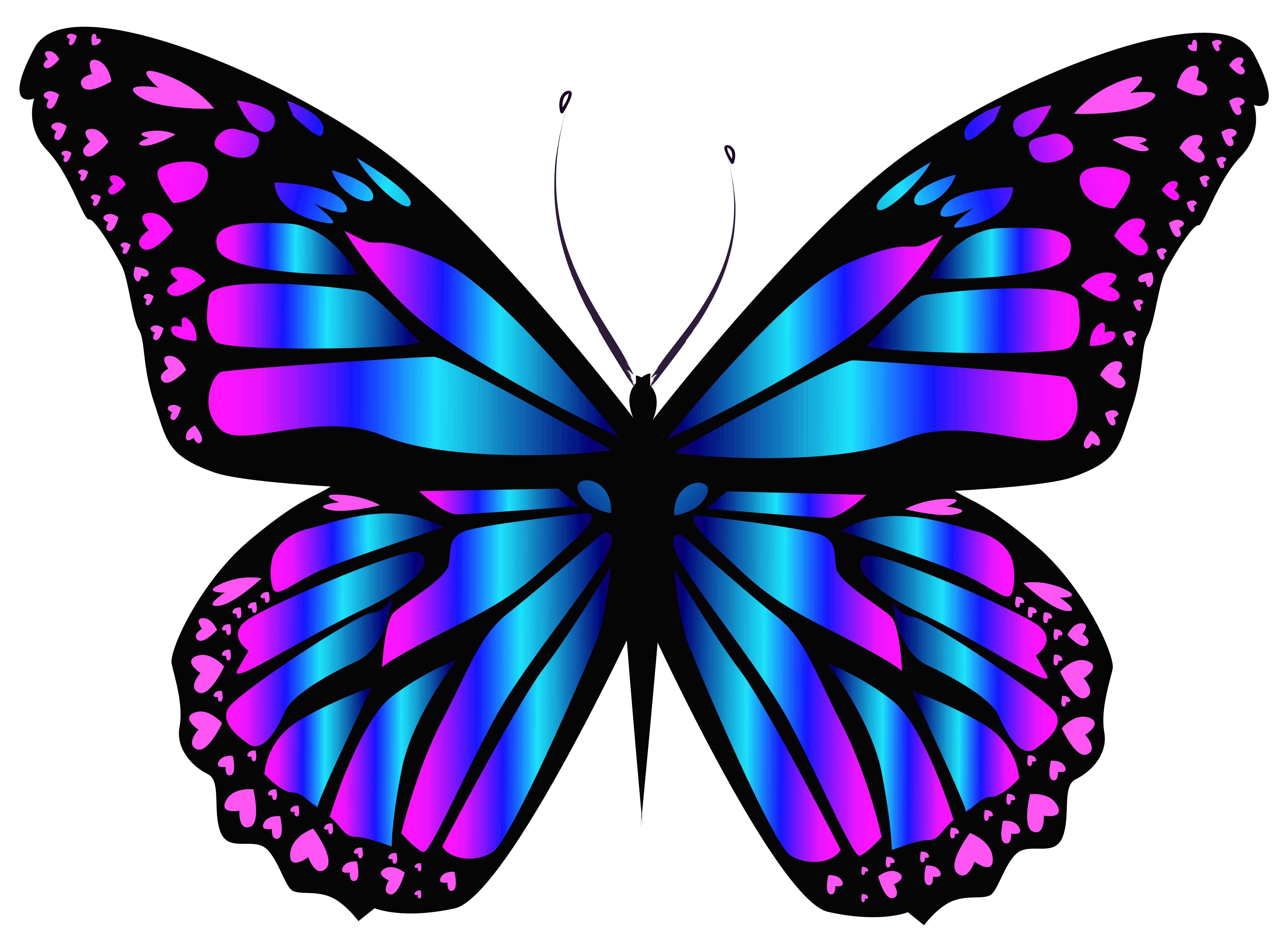 Free purple butterfly clipart 