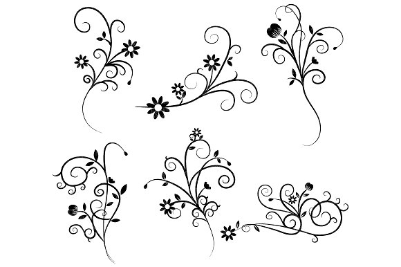 free floral flourish clipart images