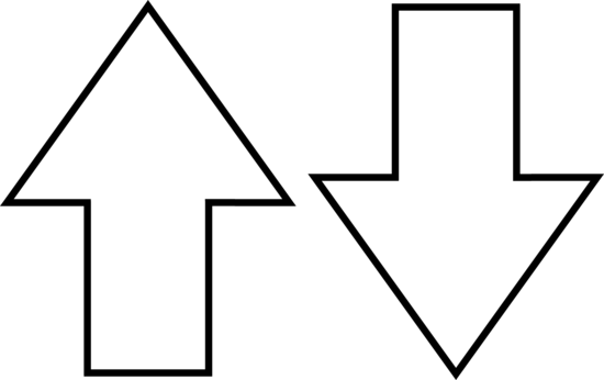 Line art arrow with black thin line. PNG with transparent