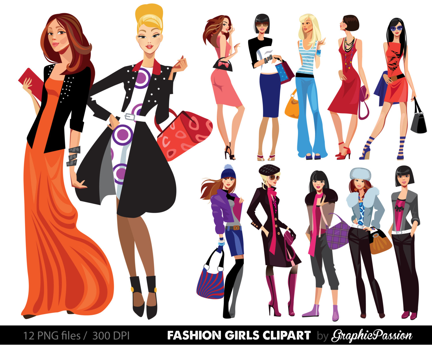 Shopping Girls Clipart, City Girls, Fashion Girls Clipart, Fashion Blog  Clipart, Cool Girls Clipart, Fab Girls Clipart, Glam Girls Clipart -   Sweden