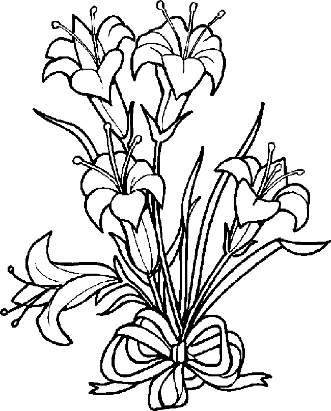lilies clipart black and white cars