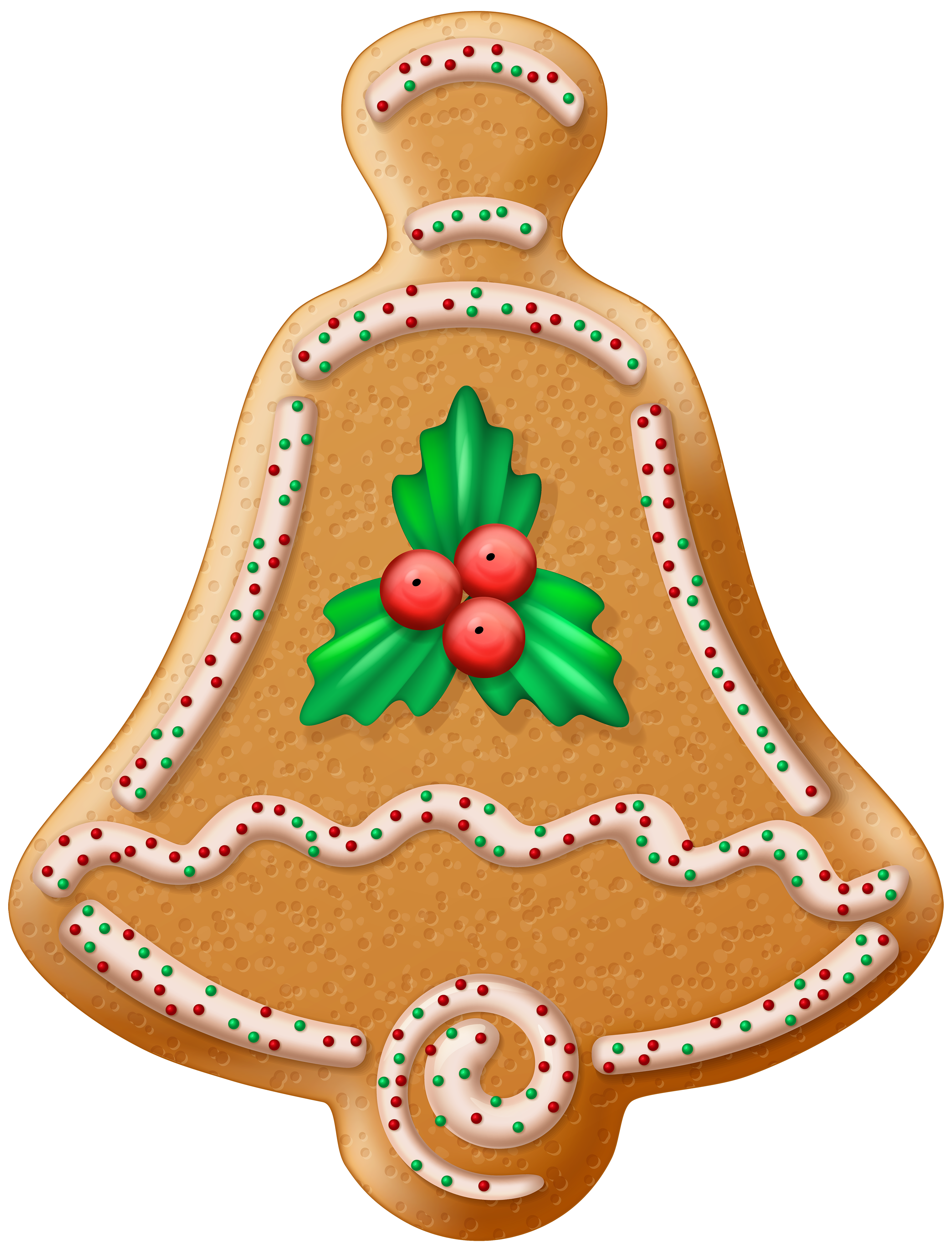 Christmas Cookie Bell Transparent PNG Clip Art Image 