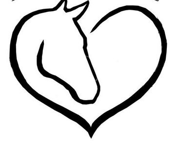 Horse Heart Svg Heart Horse Svg Equestrian Logo Horse Lover  Etsy