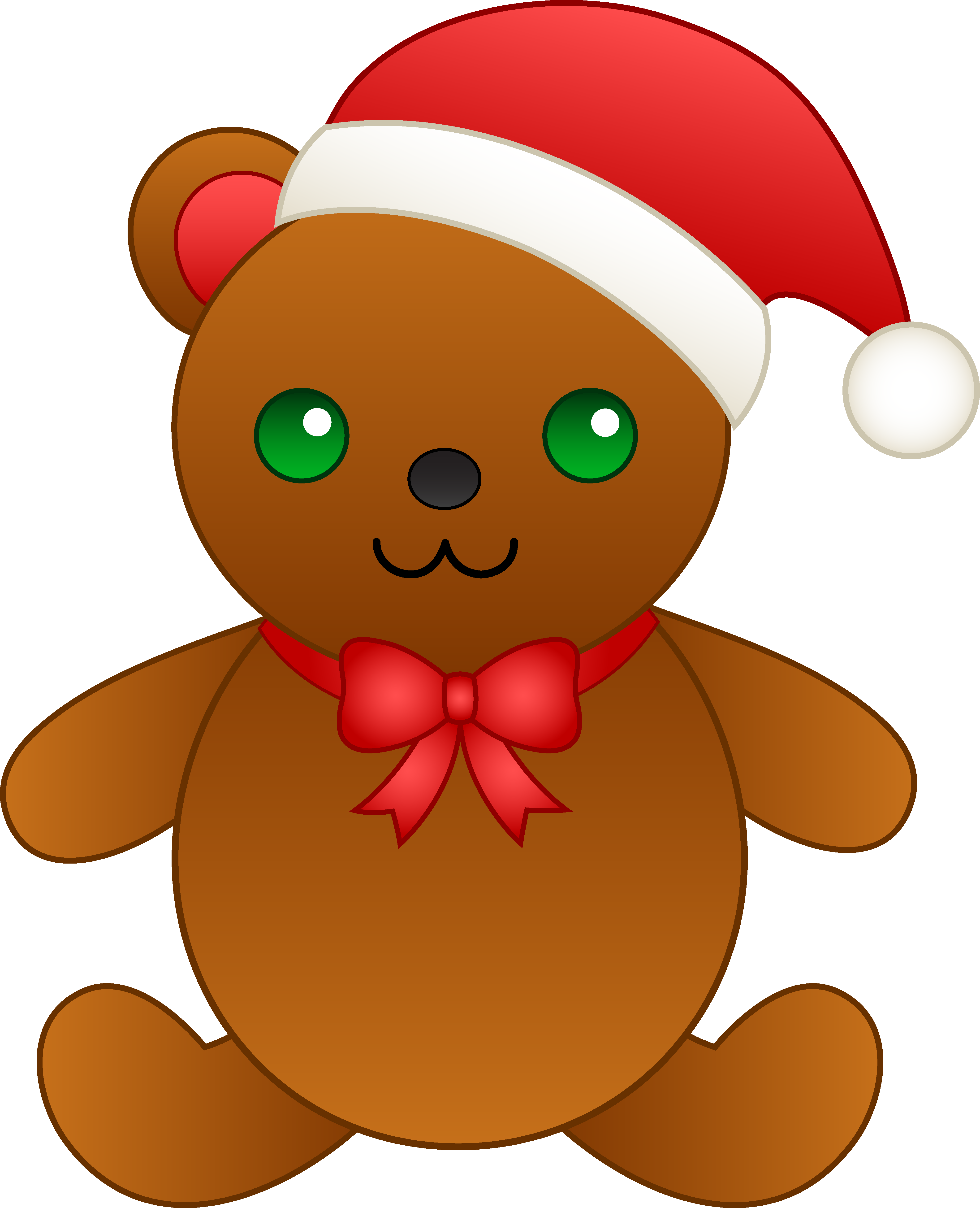 Christmas teddy bear clip art 
