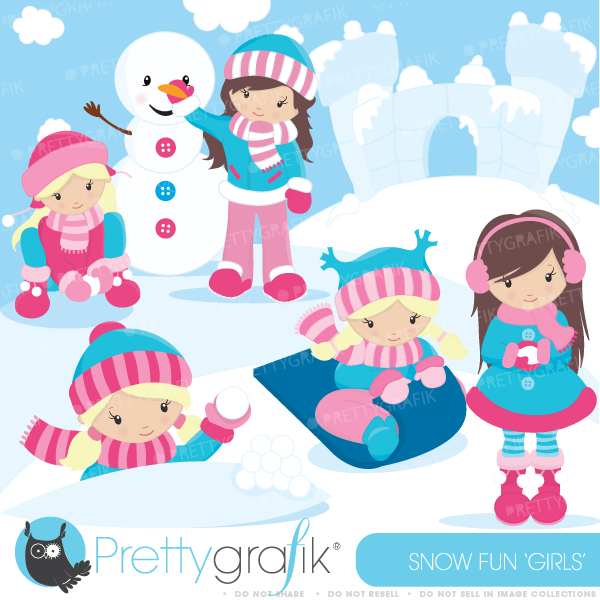 Models In The Snow Clipart 