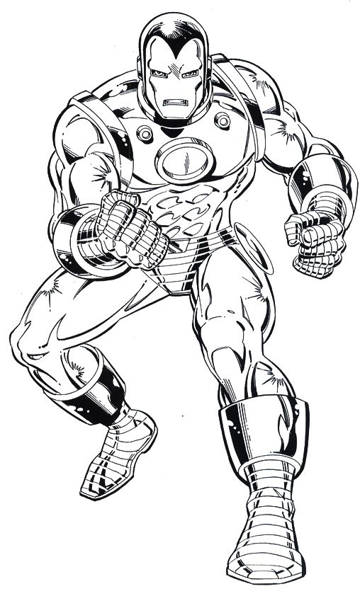Iron man clipart black and white 