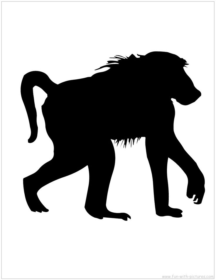 African animal silhouettes clipart 