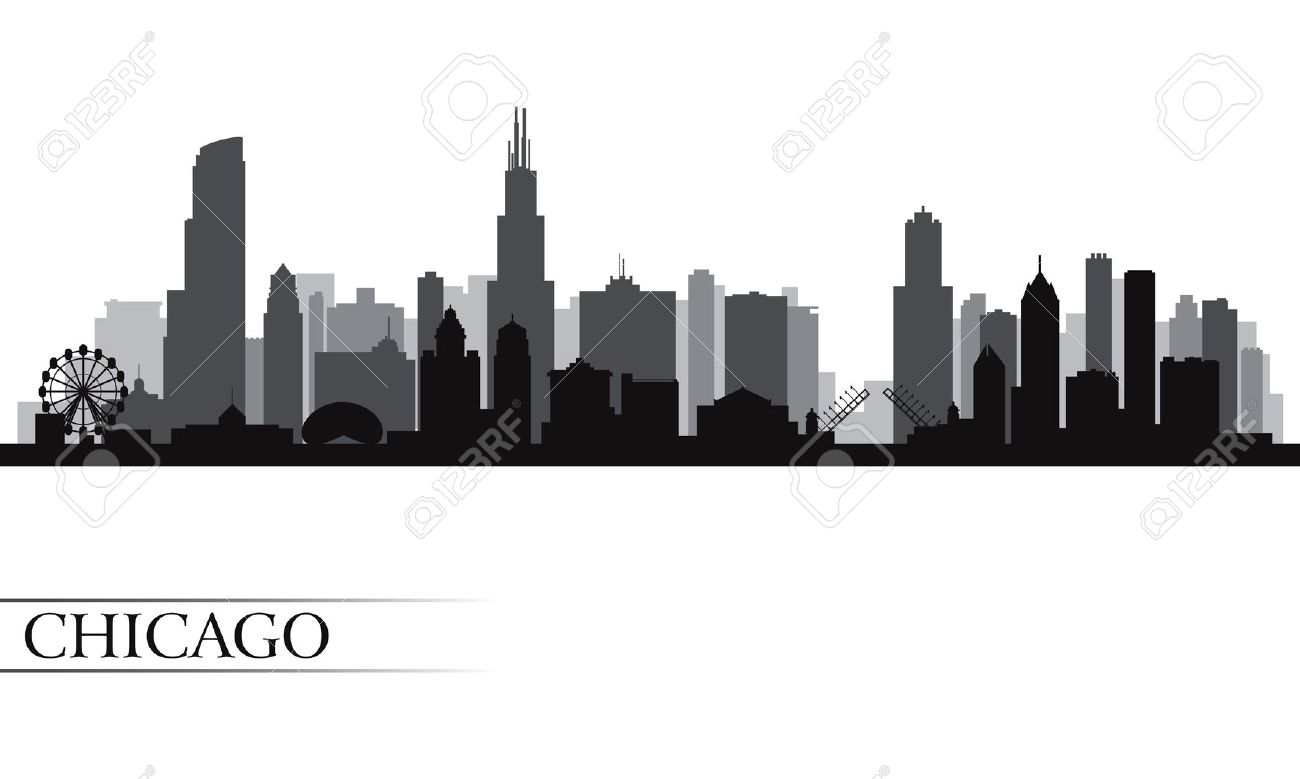 Chicago skyline clipart free 