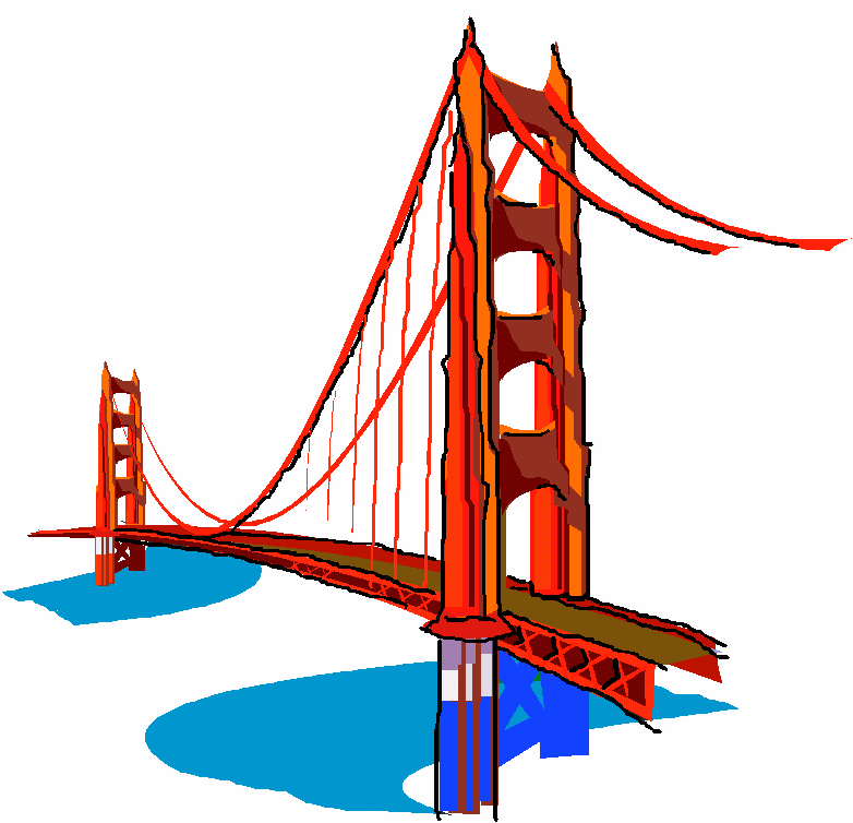 Golden Gate Bridge Cartoon Pictures - Gate Clipart Gold Gate, Gate Gold ...