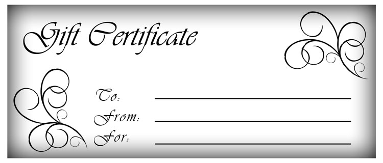 Printable Gift Certificates Clipart 