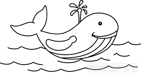 Whale black and white white whale outline clip art at vector clip 