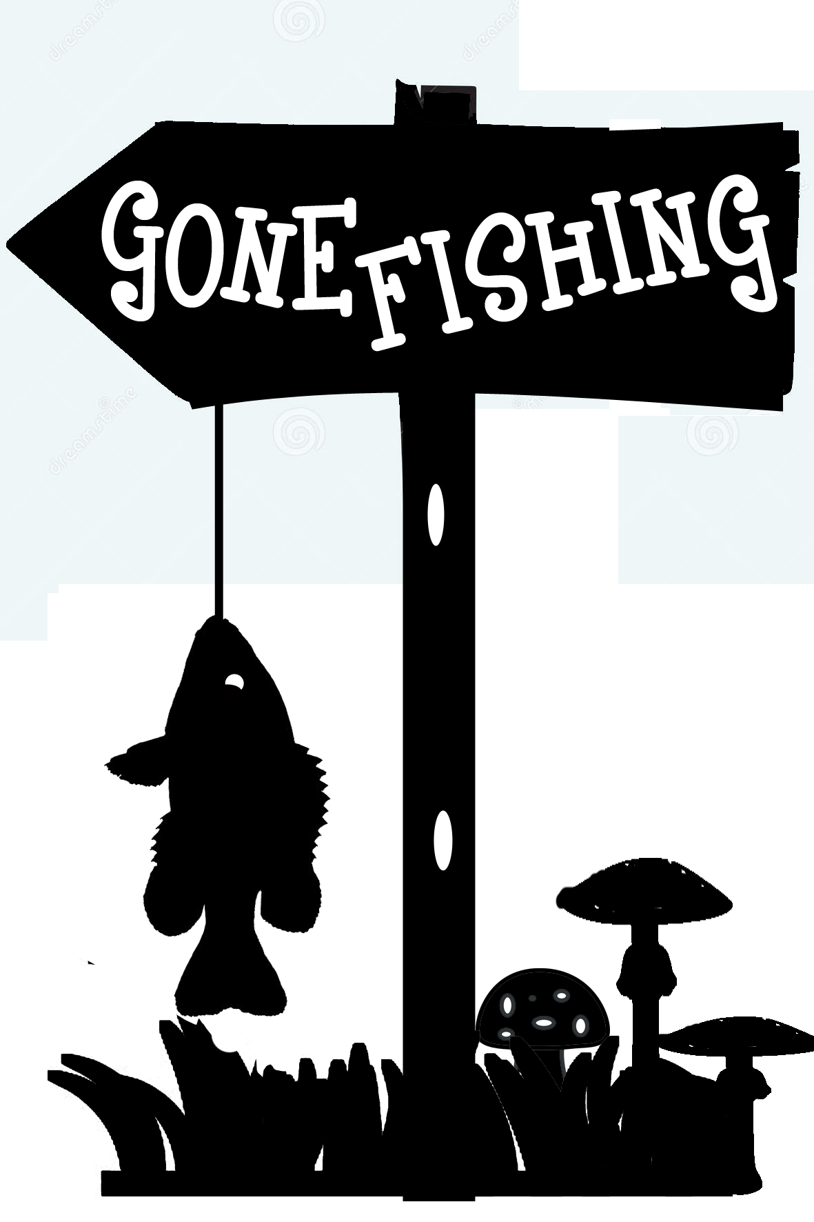 gone fishing clip art