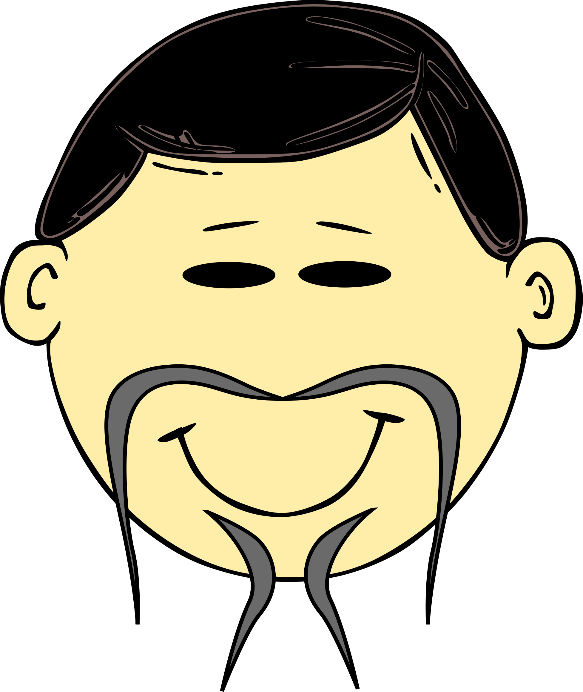 cartoon chinese man face - Clip Art Library