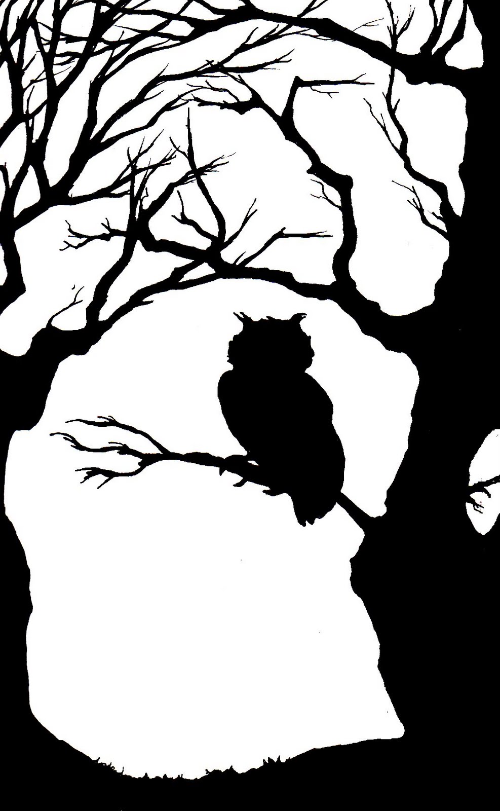 Owl Silhouette Clipart 