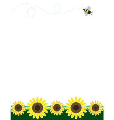 sunflowers border clip art