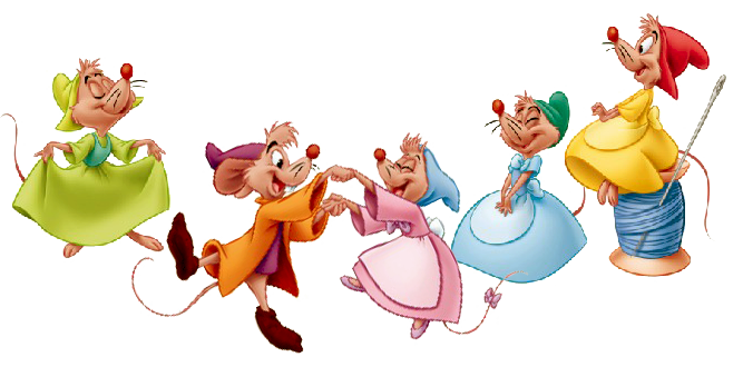 Here are those lovable mice that made life bearable for Cinderella 