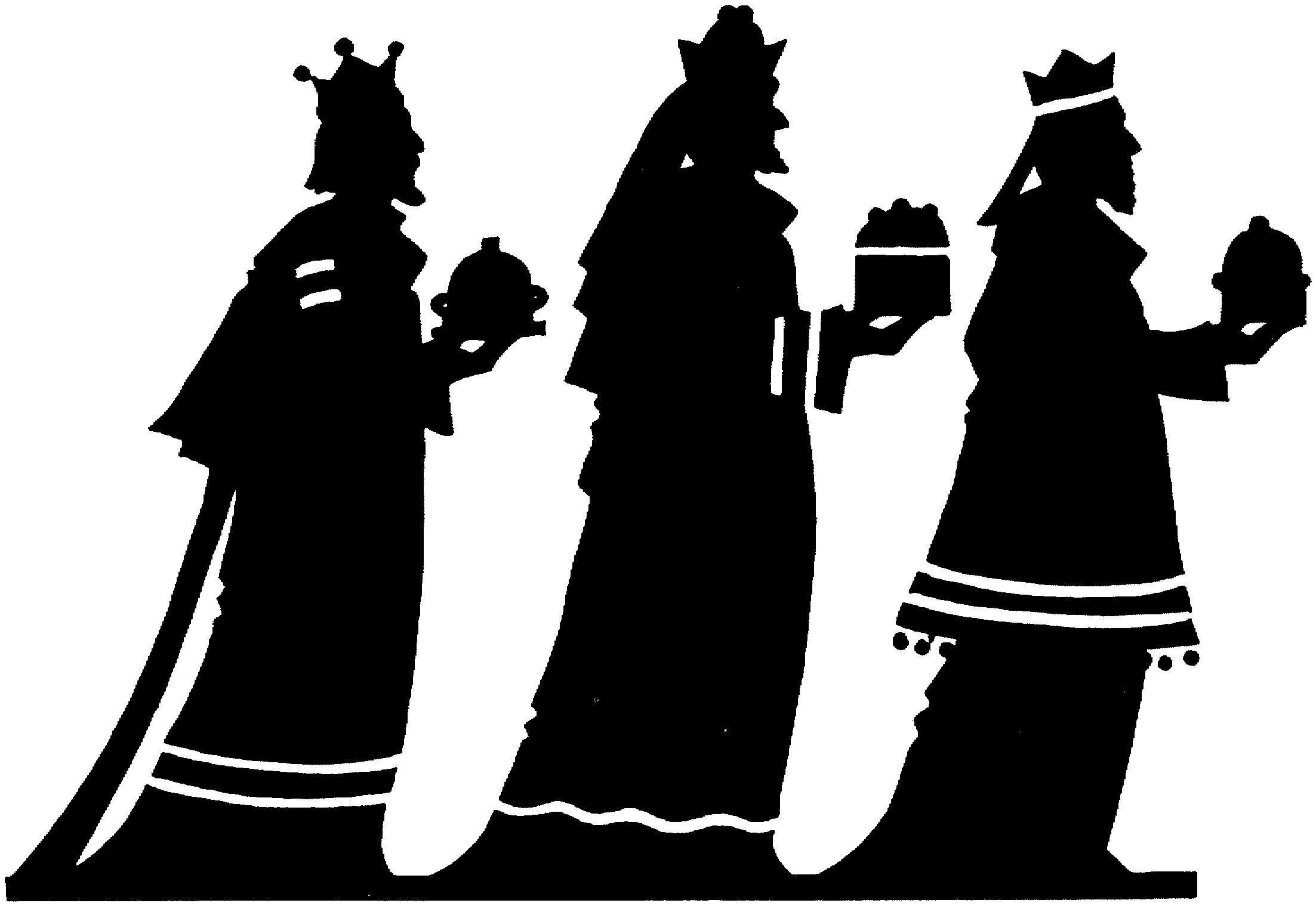 nativity silhouette wise men