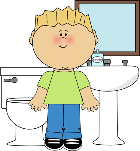 boy in bathroom clipart - Clip Art Library