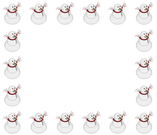 snowman border clip art free