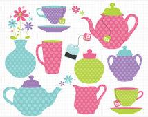 46+ Tea Set Clipart 