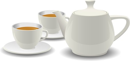 Tea set png clipart 
