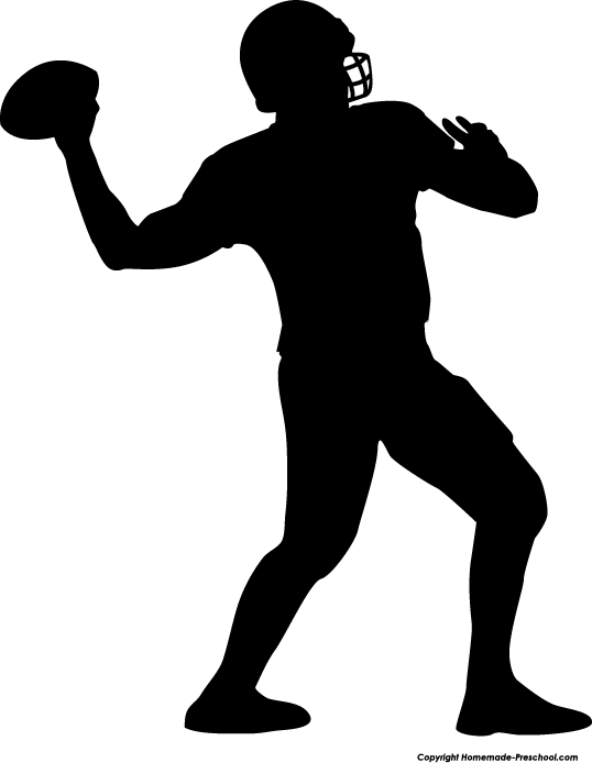 Football silhouette clip art 