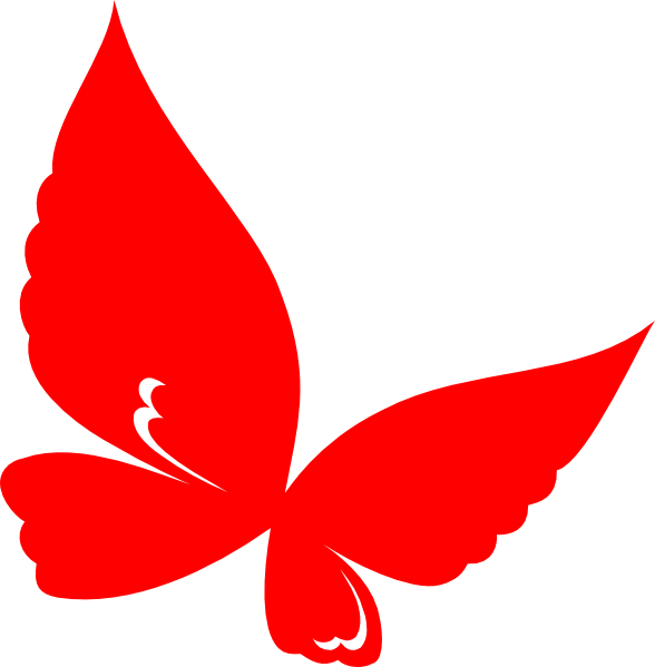 Red.butterfly Clip Art at Clker 