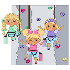 38+ Girl Rock Climbing Clipart 