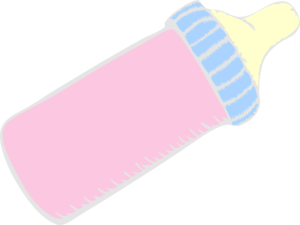 Pink Baby Bottle Clipart 