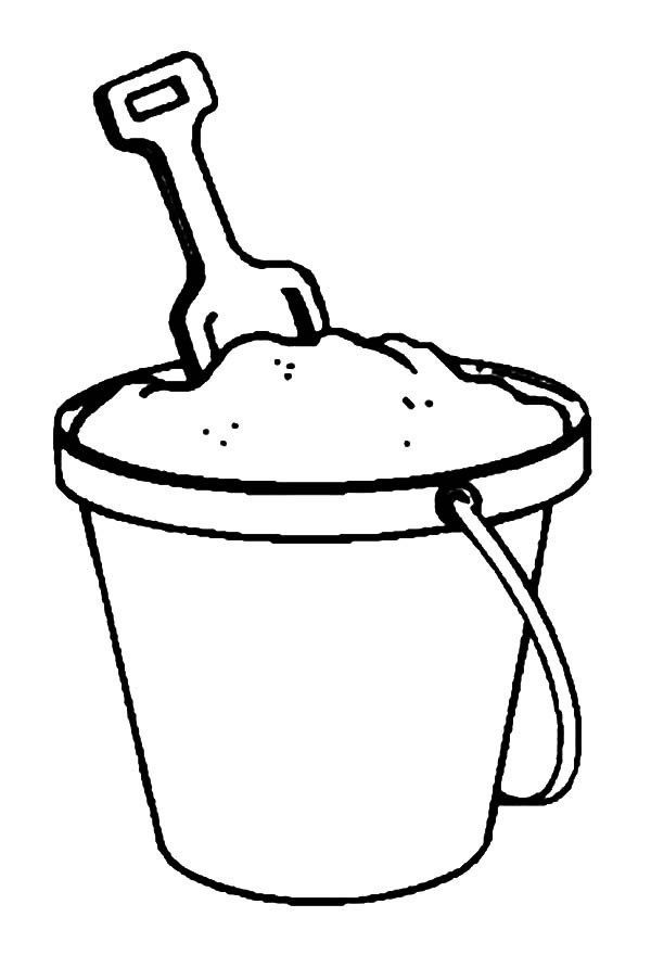 Sand Bucket Clipart Black And White Clip Art Library