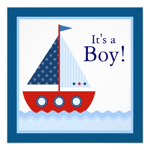 blue baby sailboat clipart