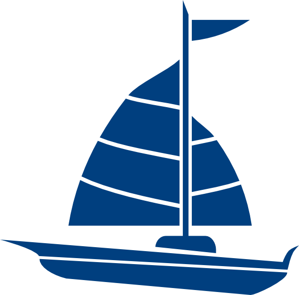 Sailboat clipart navy blue logo 