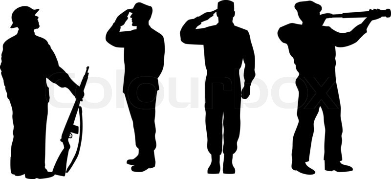 American Soldier Saluting Clipart 