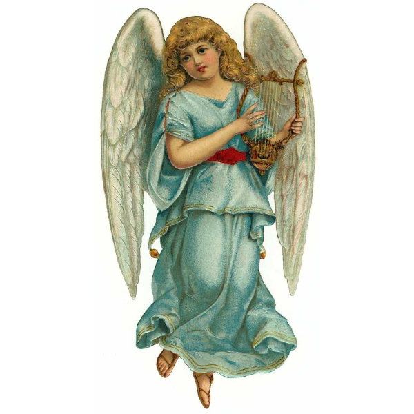 Victorian angels clip art 