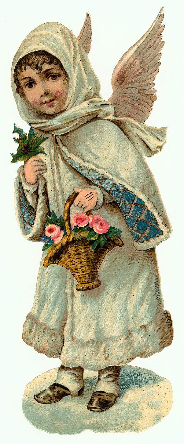 Victorian christmas angel clipart 