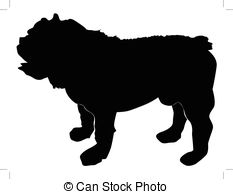 Bulldog silhouette clip art 