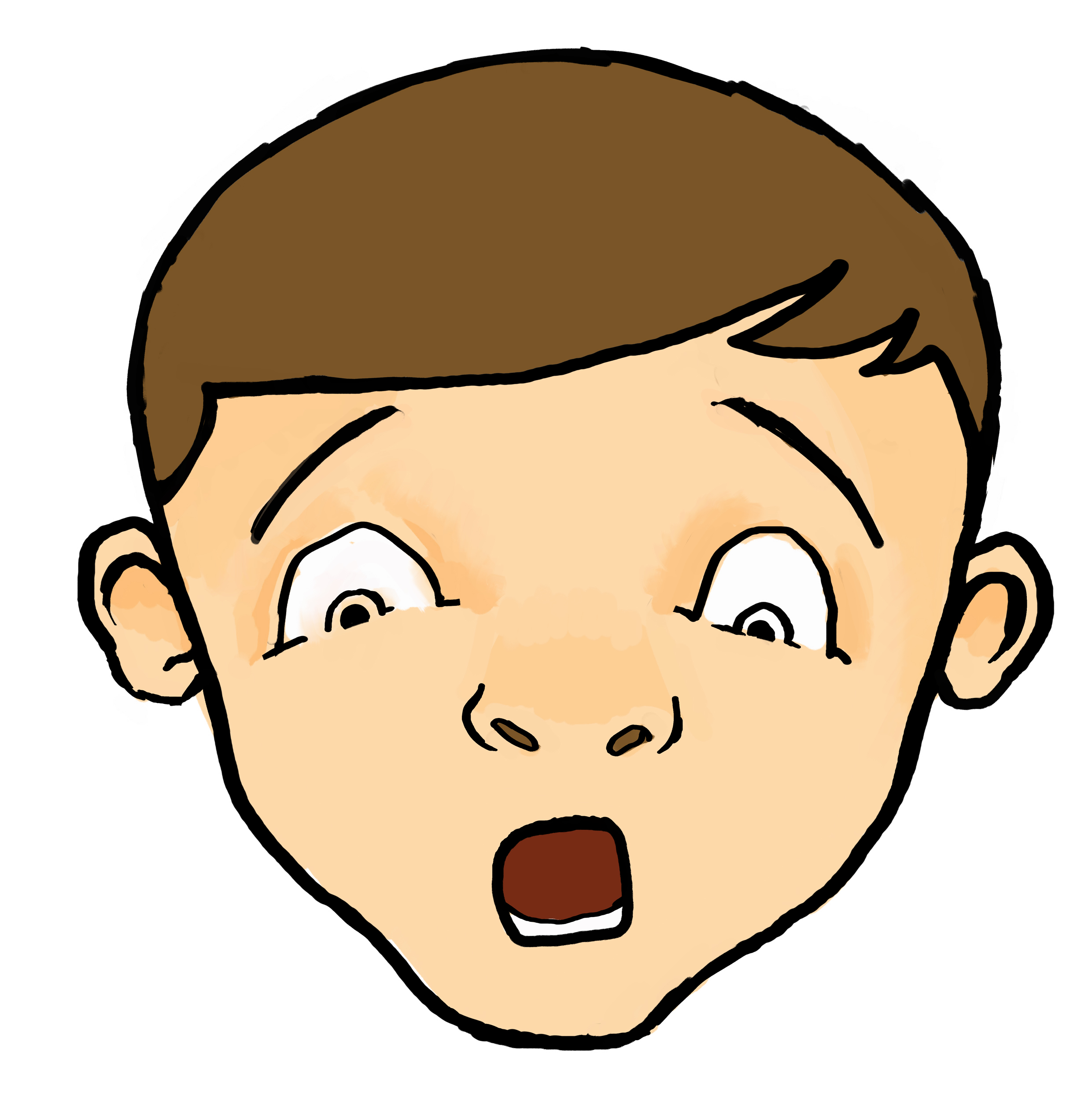 fear clipart face