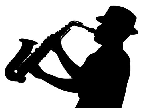 jazz sax silhouette 