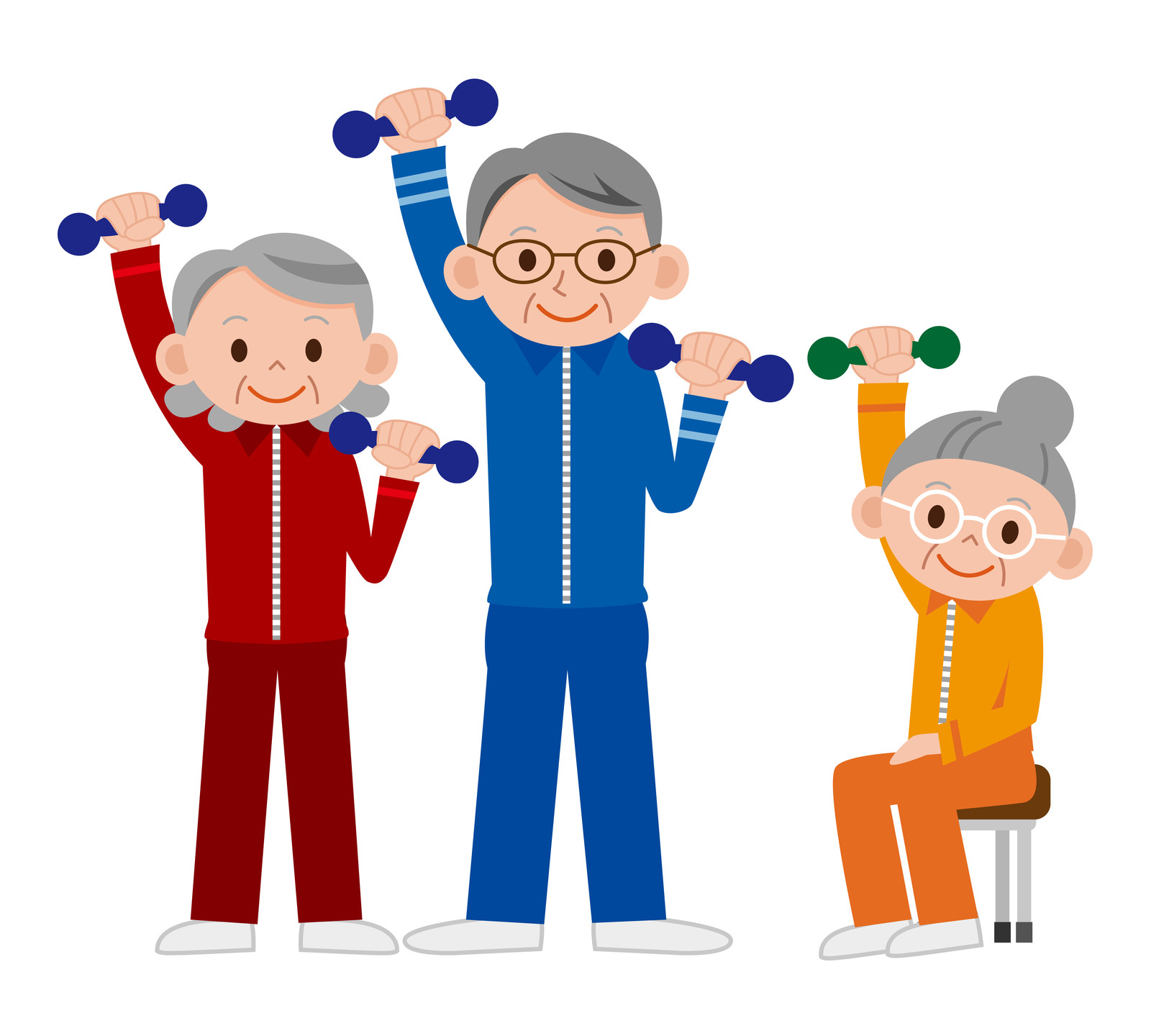 elderly exercise clip art