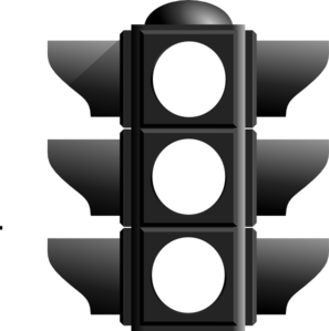 Traffic Light Black And White Clipart 