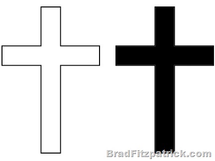 Black cross clip art 
