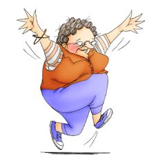 Funny old lady clipart 