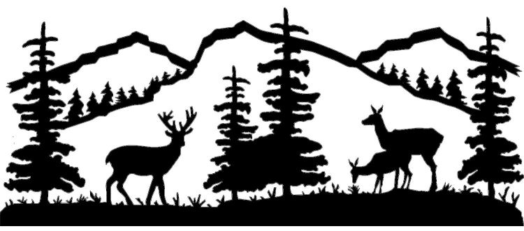 Deer Scene Clipart 