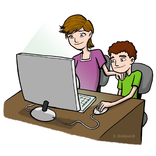 Internet Use Clipart 